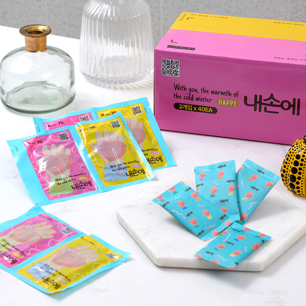 내손에 국산 어린이 미니 핫팩 국내생산 손난로 25g, 40개