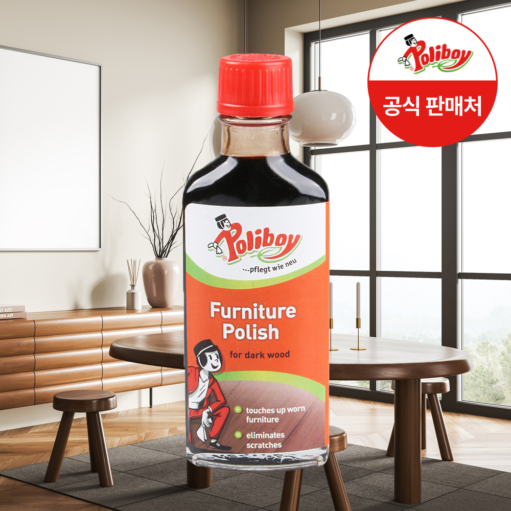 폴리보이 퍼니처 폴리시 다크 가구 광택제 100ml / 어두운 마루 원목 식탁 얼룩 제거 - 메인 이미지
