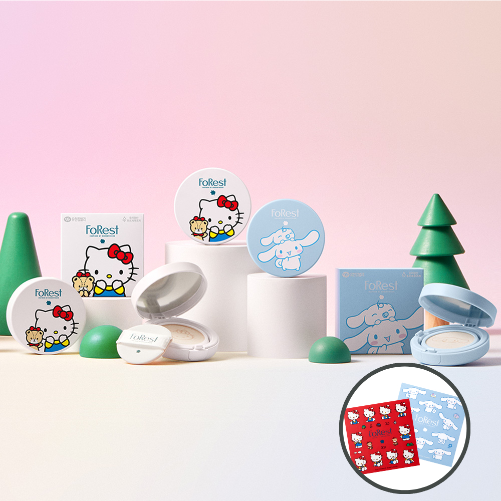 포레스트 선쿠션 헬로키티 산리오 에디션 13g SPF50+ +스티커
