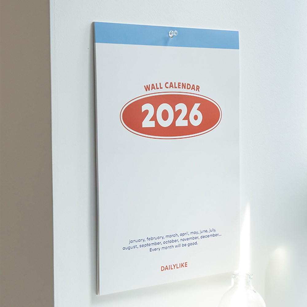 A3 달력 26년 월 캘린더 2026 벽달력 뉴트로 심플 - 상품 이미지