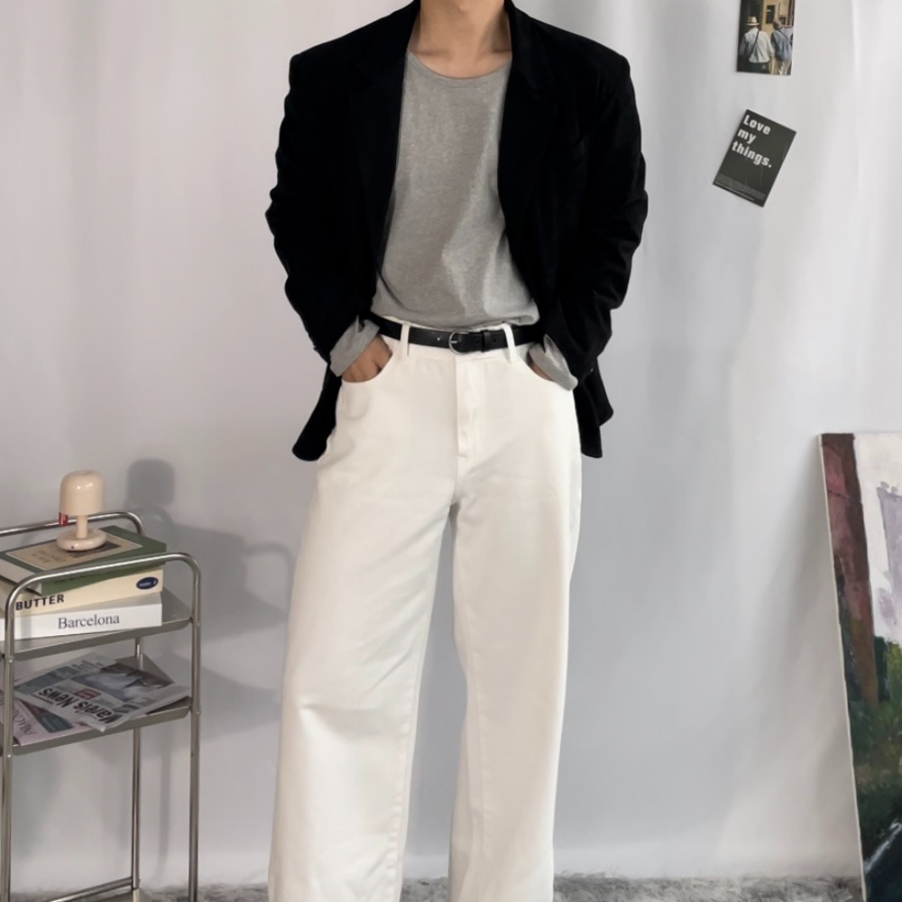 남성 스웨이드블레이저 크롭자켓 데일리룩 가을 남자자켓 - 상세 이미지 5