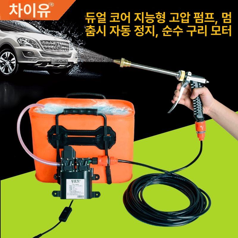 차량용 고압세차기 물총 세차 세차기 고압 세척건 가정용 무선세차기 싱글펌프 고압세척기 듀얼 롱건 기본형+가정용 전원 - 상세 이미지 3