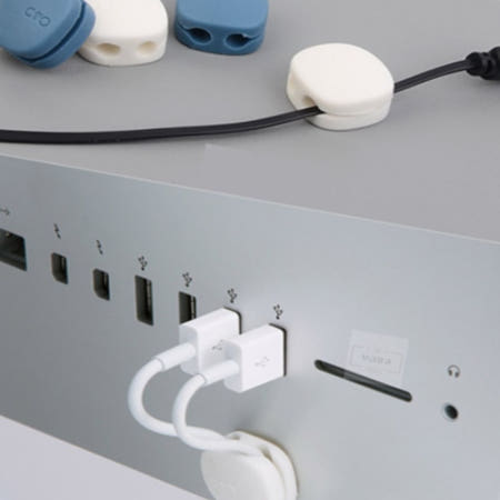 보급창고4호점 케이블 홀더 4p 핸드폰충전기선정리 충전케이블홀더 전선고정