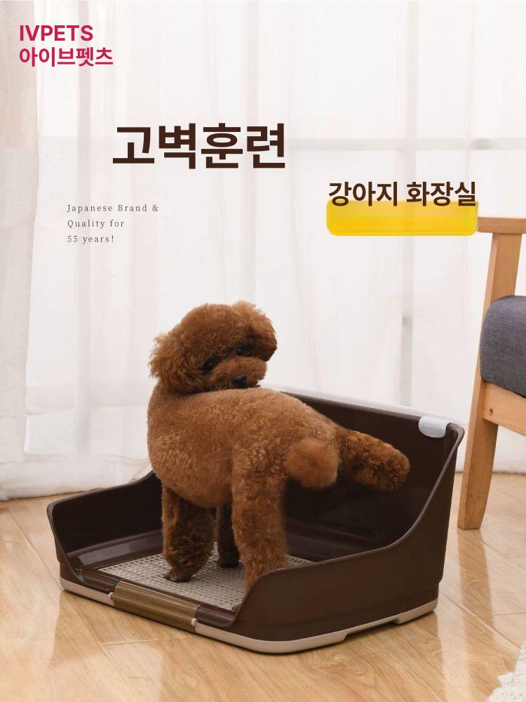 반려견 배변 튐방지 마킹 가리개 수컷 다회용 마킹방지 애완견 소변판 패드판 개변기 소형견 브라운 S 51x40x26cm 소형견 - 상세 이미지 2