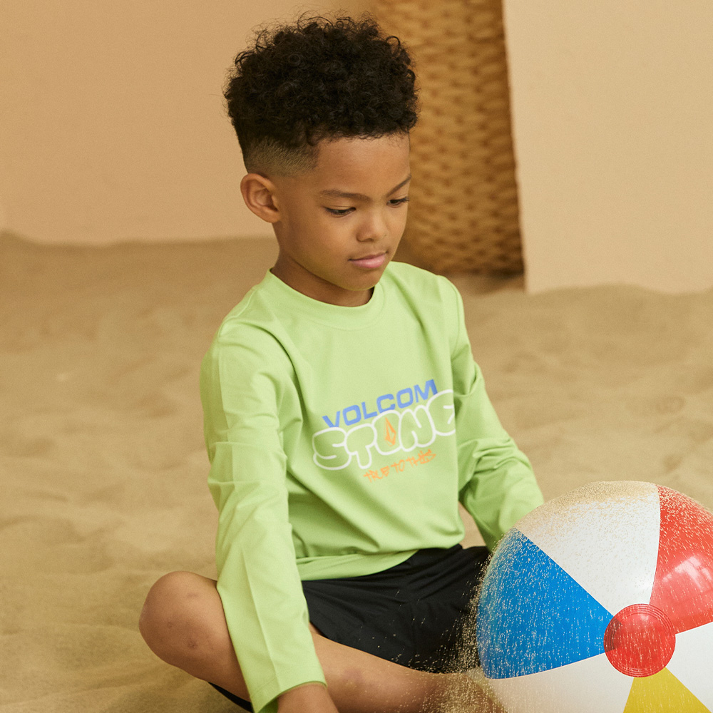 볼컴키즈 볼컴 드로잉 아쿠아 래쉬가드 티셔츠 D5M026 - 상세 이미지 2