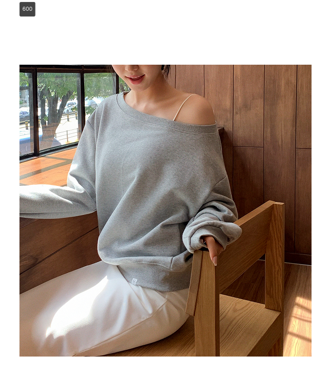 [자체제작] 보트넥 원숄더 루즈핏 긴팔 맨투맨 꾸안꾸룩 오프숄더 ts4640