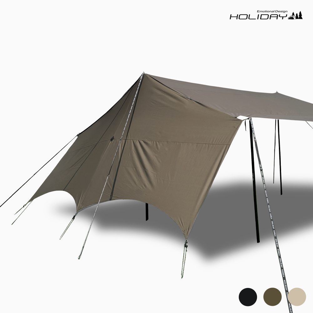 홀리데이 렉타 타프 블랙 코팅 300D 더블립 프론트월