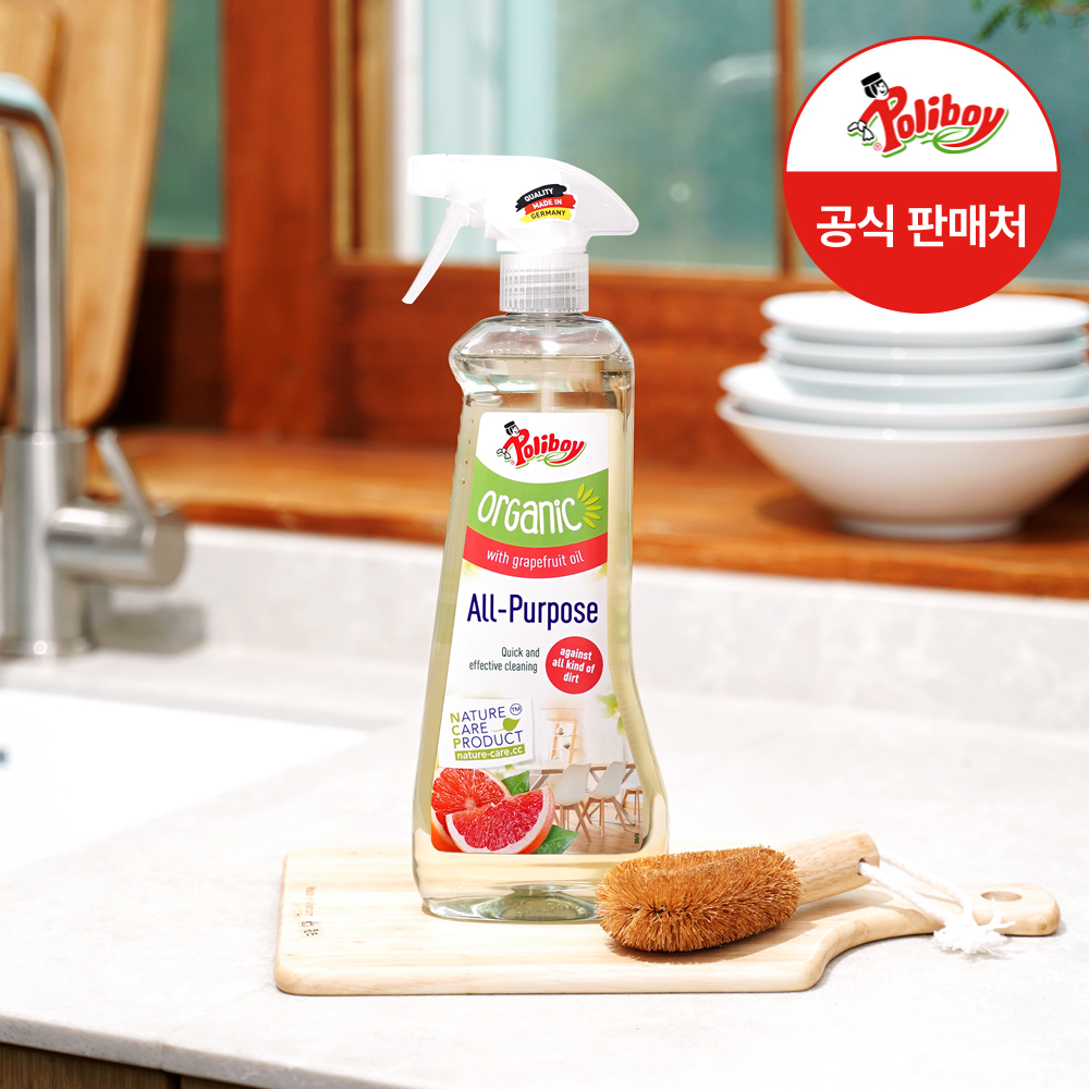 폴리보이 오가닉 자몽 다목적 세정제 클리너 500ml 기름때 찌든때 가구 항균 청소 세제 - 메인 이미지