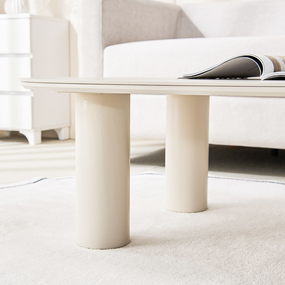 하리 세라믹 좌식 테이블 거실 밥상 소파 식탁 커피 좌탁 타원형 1200