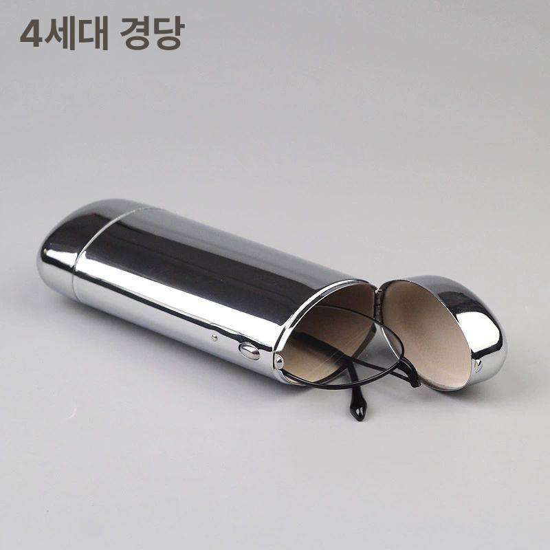 스텐안경케이스 하드 안경집 선글라스케이스 돋보기 보관 스테인리스 수납 안경홀더 스파클링실버 스테인리스 스틸 - 상세 이미지 5