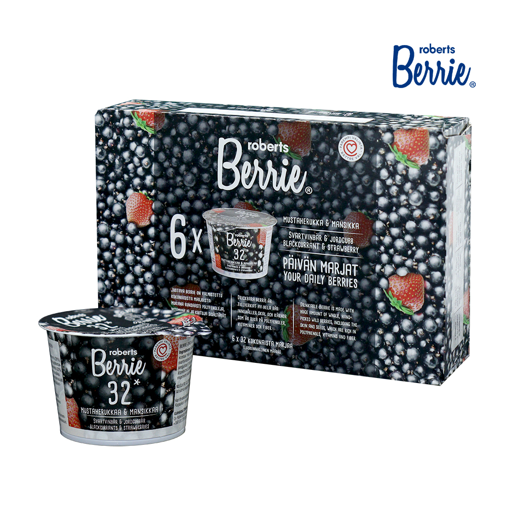 로버츠베리에 야생 빌베리 블랙커런트&딸기 100ml (6ea) 1BOX - 상품 이미지