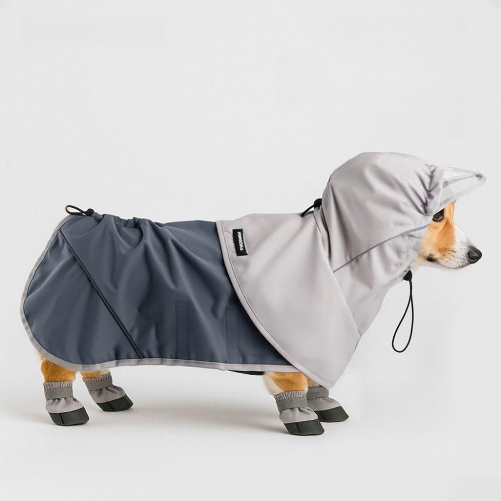 강아지 우비 비옷 애완견 보호 방수 소형견 판초