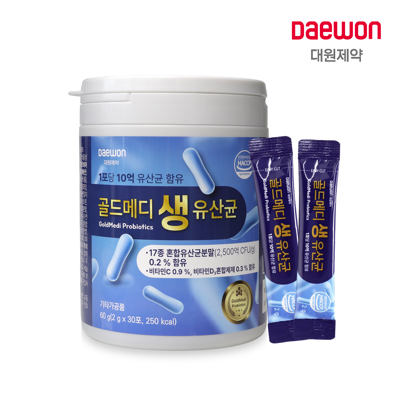 [대원제약] 골드메디생유산균 2g x 30포 1개월분 장건강 유산균 프로바이오틱스 변비예방 면역력 보조제 - 상품 이미지