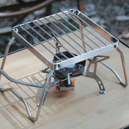 캠핑 버너 받침대 접이식 스탠드 야외 요리 기구 바닥 받침 장비 고정 배치 도구 불꽃