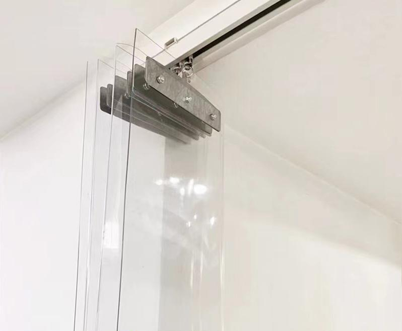 맞춤형 공장 파티션 투명 슬라이딩 비닐 커튼 고투명화이트 1.5mm 3mx2.3m
