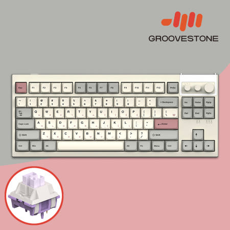 엠스톤 그루브스톤 GV8M 8K 무선키보드 라이트P, 저소음 밀키축, 38g
