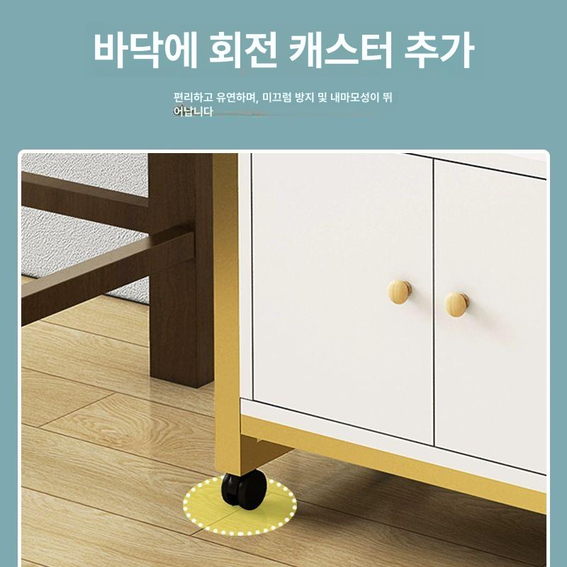 미용 트롤리 뷰티 반영구 선반 네일샵 웨건 다용도 서랍 병원 피부샵 수납 서빙 무빙 이동식 양문일서 금속프레임 따뜻한 화이트 공식 표준 사양 44x34x80cm - 상세 이미지 5