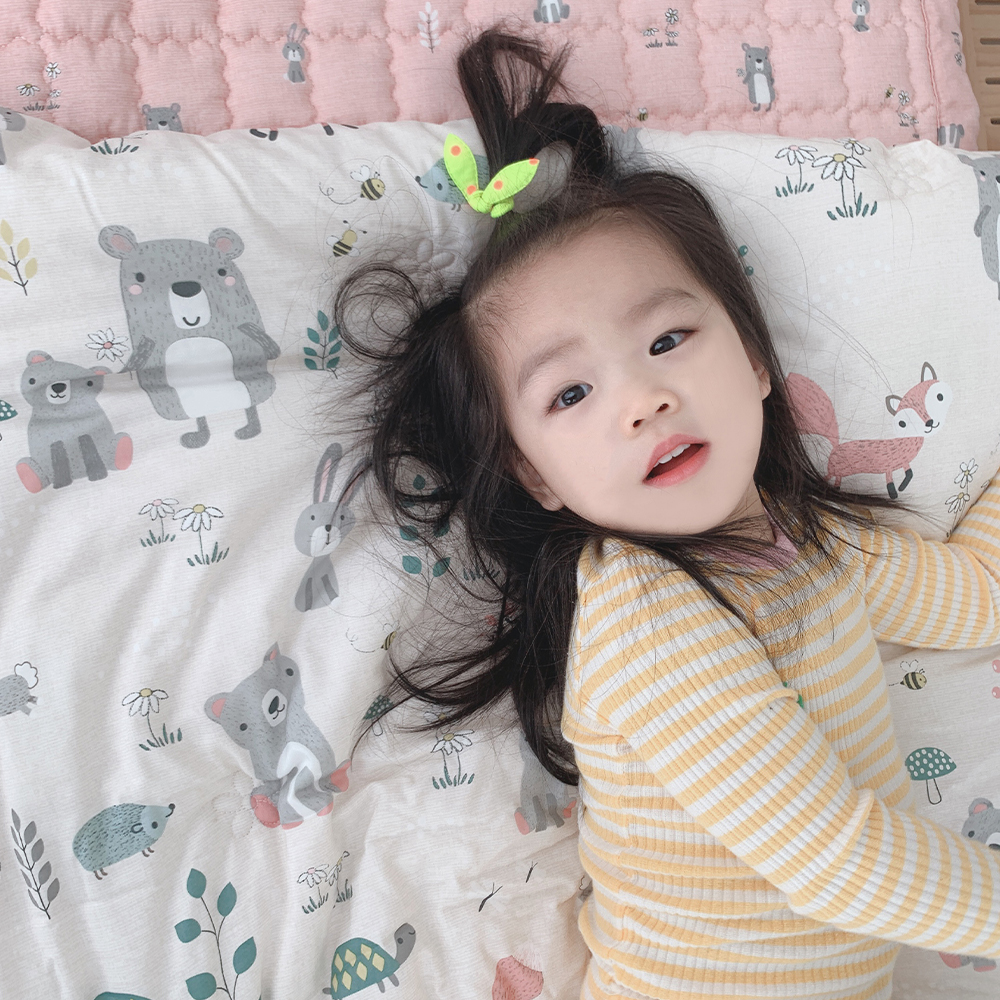 아르떼베딩 알러지케어 키즈침구 어린이 초등학생 차렵이불 패드 동물나라 SS