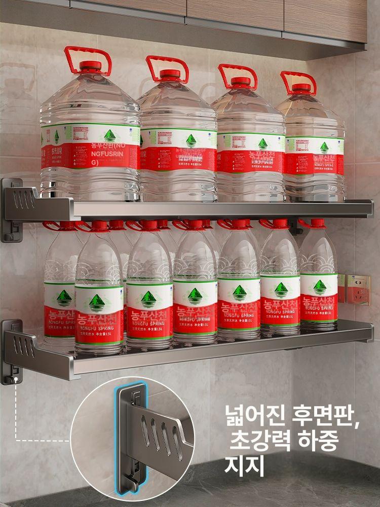 주방 스텐 선반 그릇 상부장 높이조절 확장형 그릇건조대 건조대 물빠짐 기둥식 싱크대 싱크 건그레이 특두꺼운 20x30cm - 상세 이미지 3