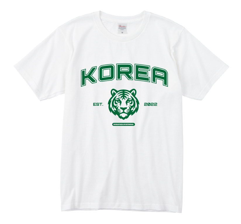 코리아타이거 면 반팔티 데일리 기본티 남여공용 캐주얼  티셔츠 VER.3 - 상세 이미지 3