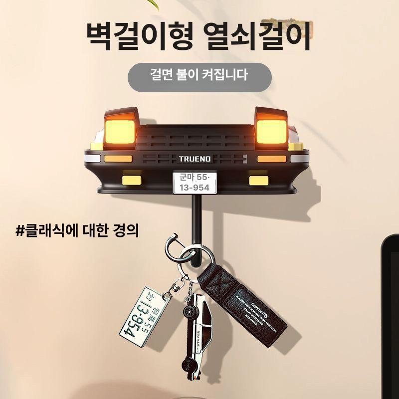 무타공 후크 벽걸이 접착고리 모자걸이 고리 가방걸이 열쇠고리 액자걸이 거치대 스티커 다용도 AE86 화이트 라이트 미포함 - 상세 이미지 2