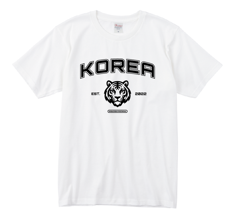 코리아타이거 면 반팔티 데일리 기본티 남여공용 캐주얼 티셔츠 VER.3 이미지 6