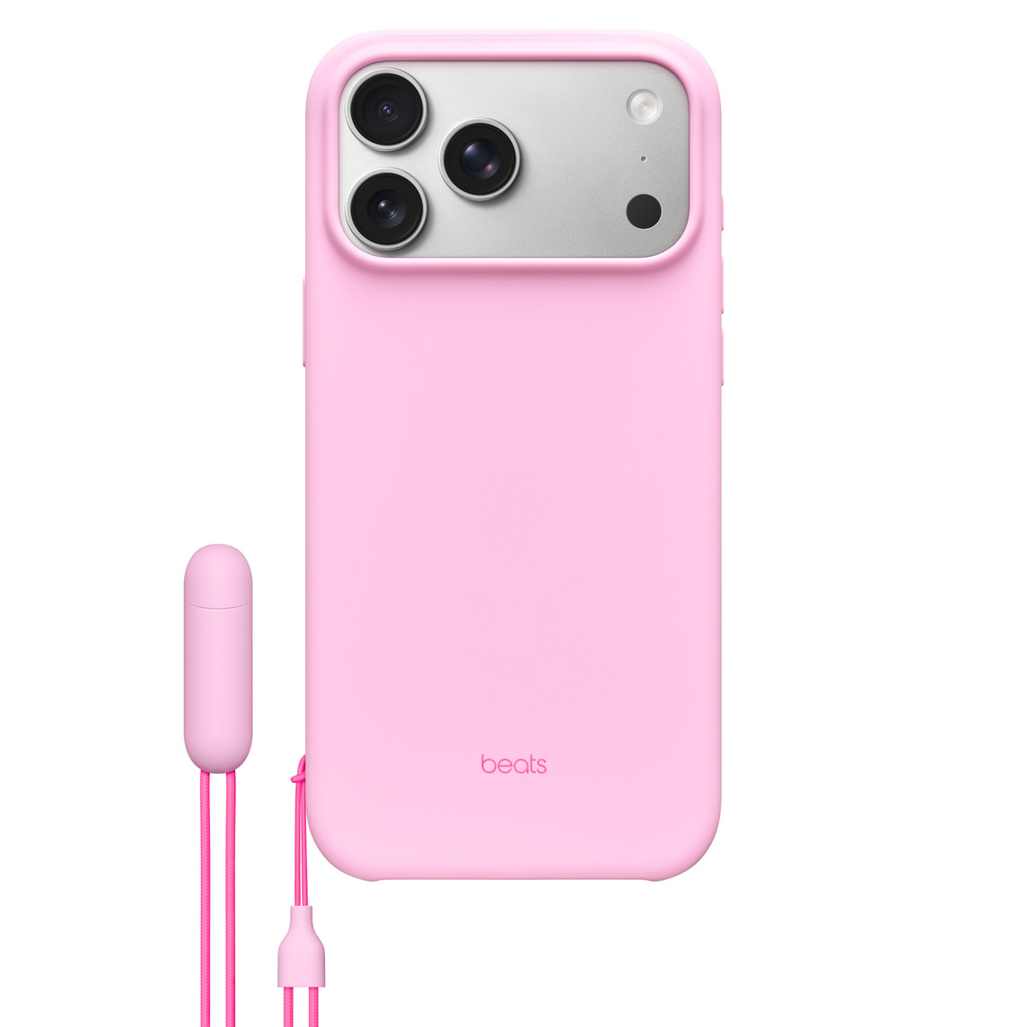 애플 정품 케이스 아이폰 17 Pro Max, Beats 킥 스탠드, 페블 핑크 - 상품 이미지