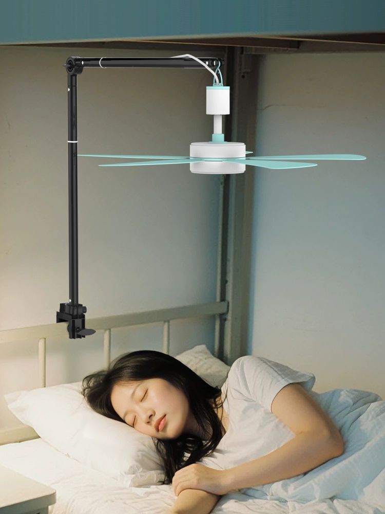 클립형 천장 선풍기 누워서 침대 거치대 머리위 각도조절 클립형비확장형 +선풍기+3m 연장 코드 기타 - 상세 이미지 2