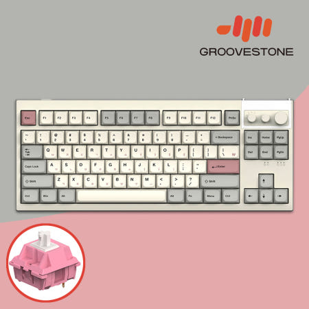 엠스톤 그루브스톤 GV8M 8K 무선키보드 라이트P, 코랄V2축, 38g