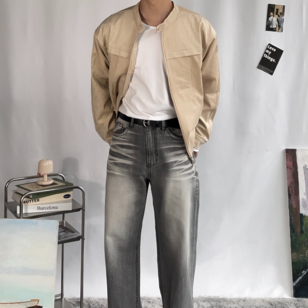 남자스웨이드자켓 가을 데일리 차이나넥 남성 라이더자켓 - 상세 이미지 5