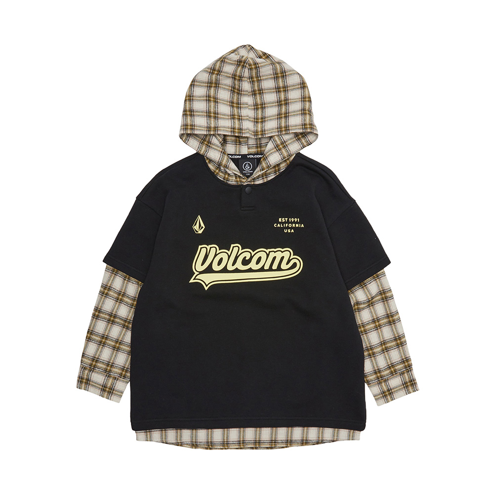 볼컴키즈 스피디 후드 레이어드 티셔츠 D5S005 - 상세 이미지 2