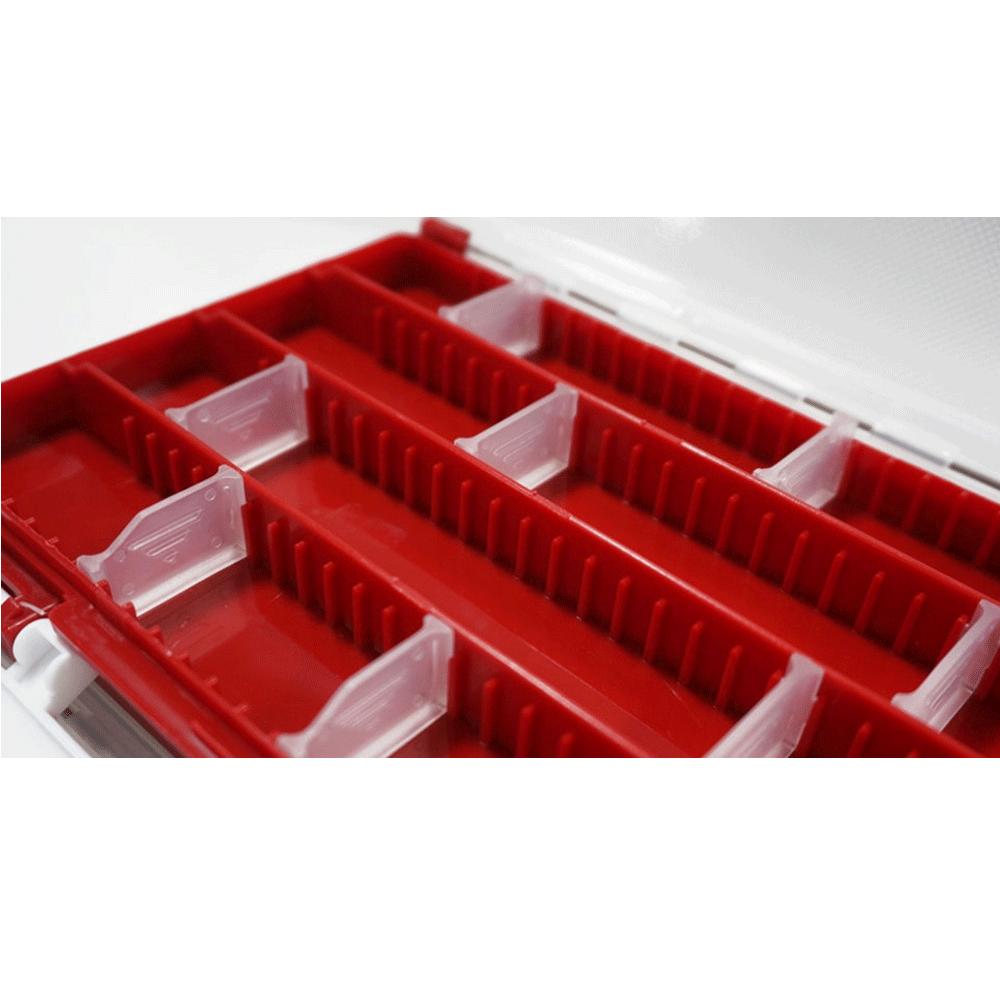 데스페라도 양면 지그헤드 미노우 루어 낚시 바늘 소품 태클박스 케이스 17.2X10.5X3.8cm, 레드 - 상세 이미지 4