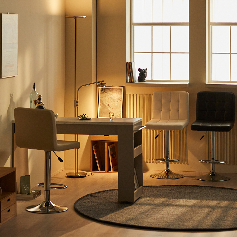 16피스 SB 1+1 아일랜드 식탁 홈 바 의자 바텐 스툴 높은 스탠딩 회전 발걸이형 체어