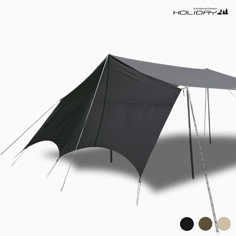 홀리데이 렉타 타프 블랙 코팅 300D 더블립 프론트월