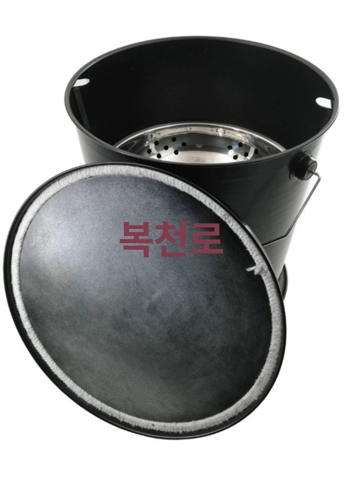 그릴 숯통 바베큐 원형 화로 이동식 차콜 소화탄통 강화형 신형 - 상세 이미지 3