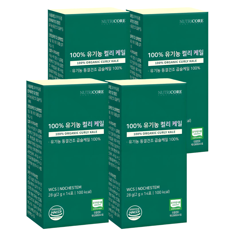 뉴트리코어 컬리케일 곱슬케일 유기농 동결건조 14포X4개 - 상품 이미지