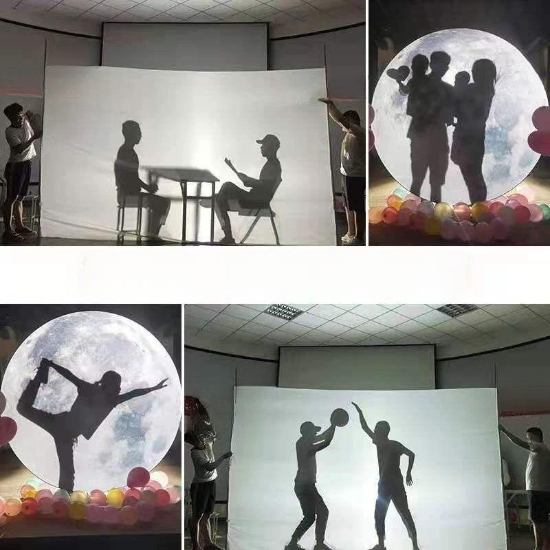 연극 무대막 공연 흰색천 커튼 그림자 대형 연극천 화이트 패브릭 1.5mx2m - 상품 이미지