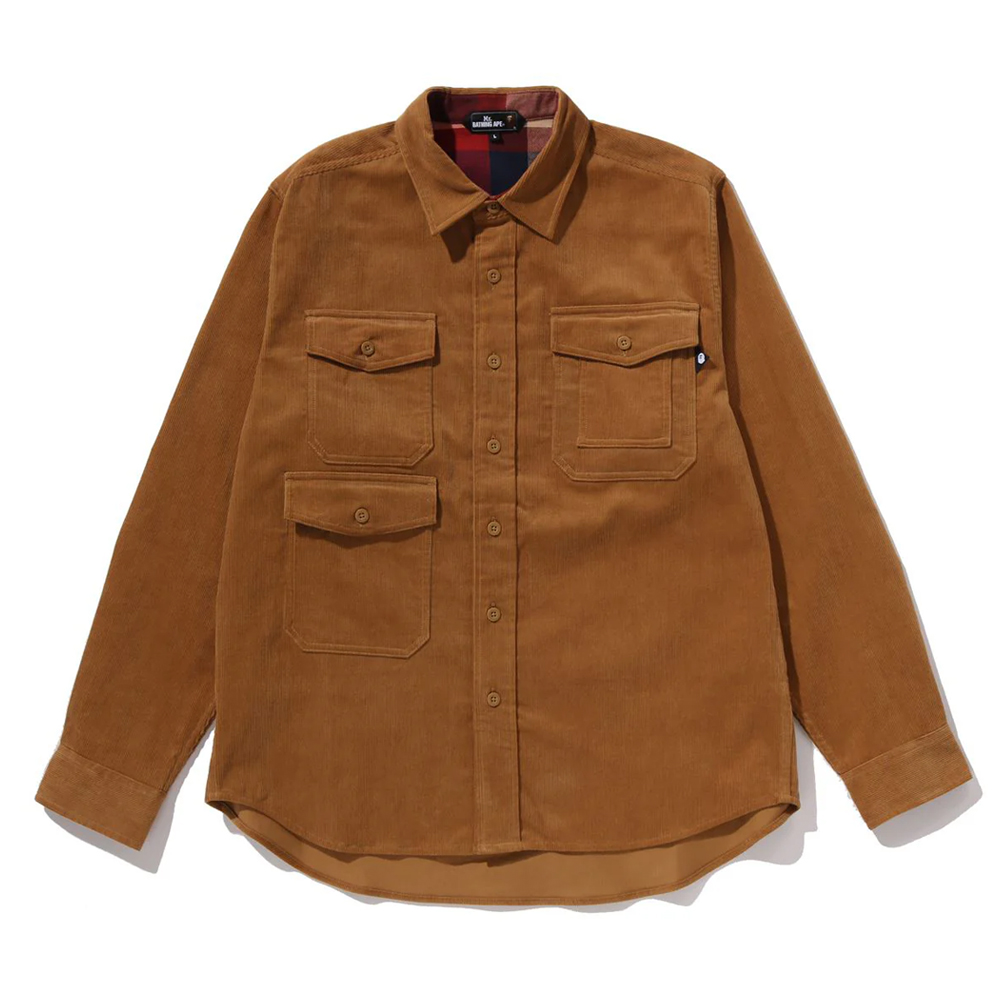 베이프 셔츠 CORDUARY WORKET SHIRT 7L70-131-310 - 메인 이미지