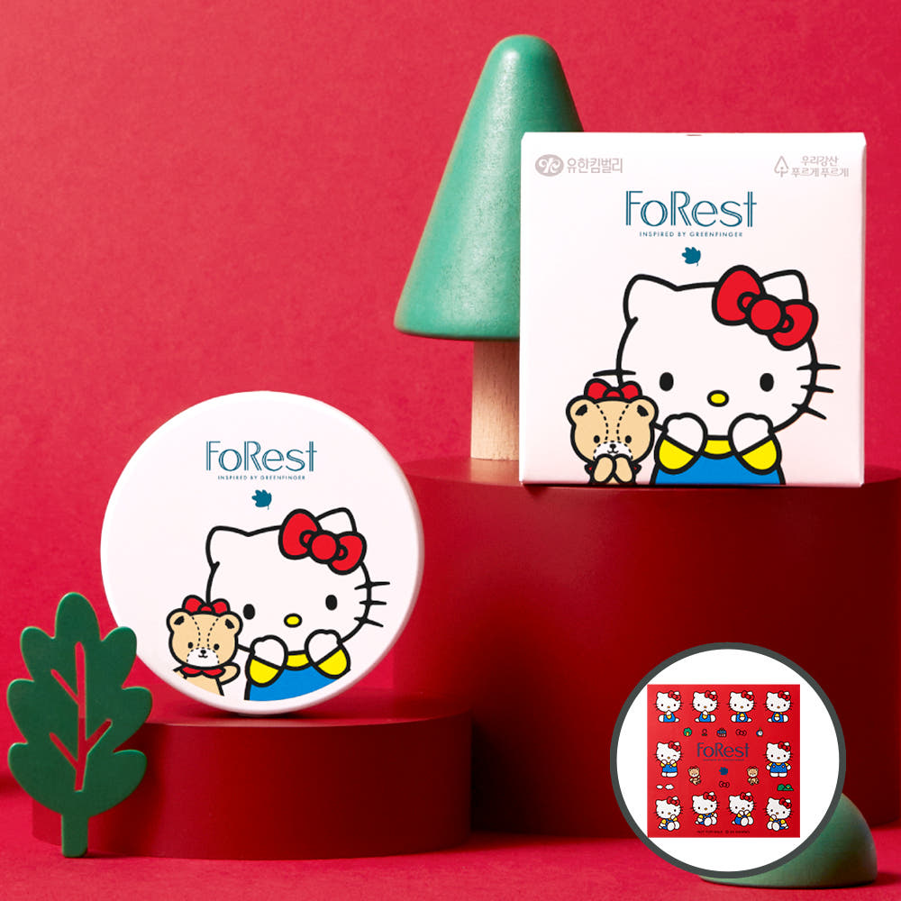 포레스트 선쿠션 헬로키티 에디션 13g SPF50+ (헬로키티 스티커 증정)