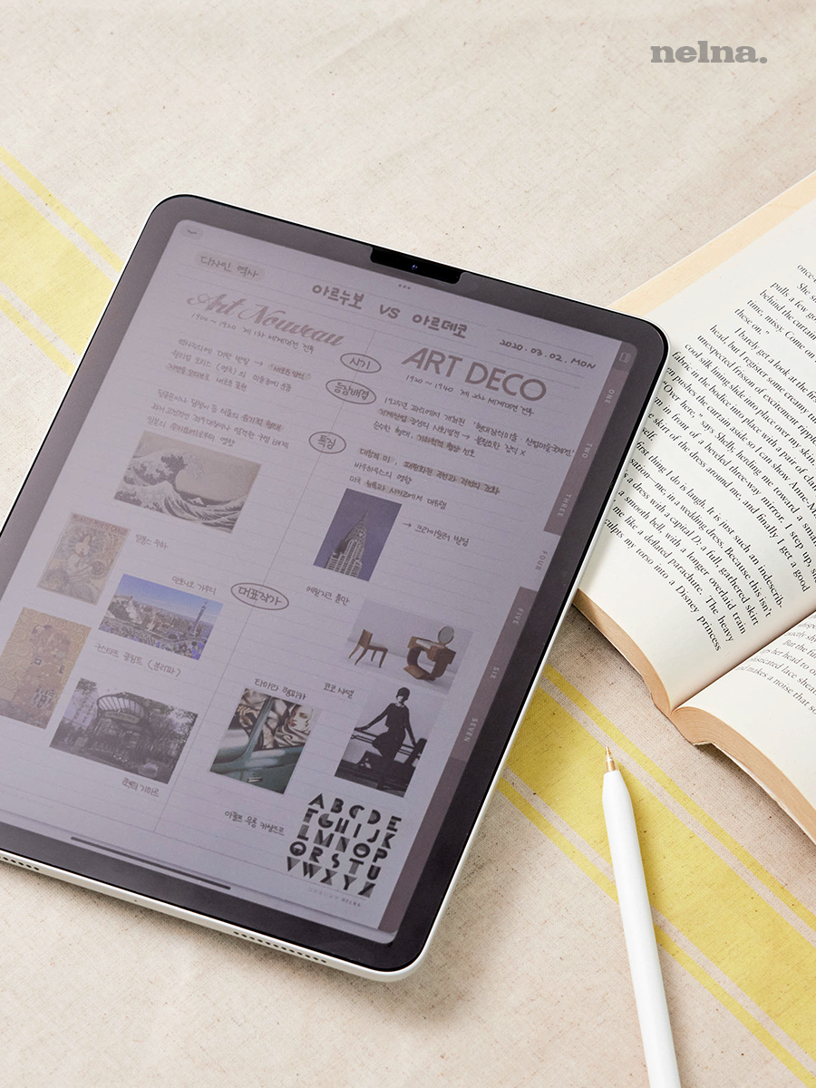 [10.9&11형/세로형] B-3. 낼나 아이패드 에어4,5 종이질감 필름 2매입