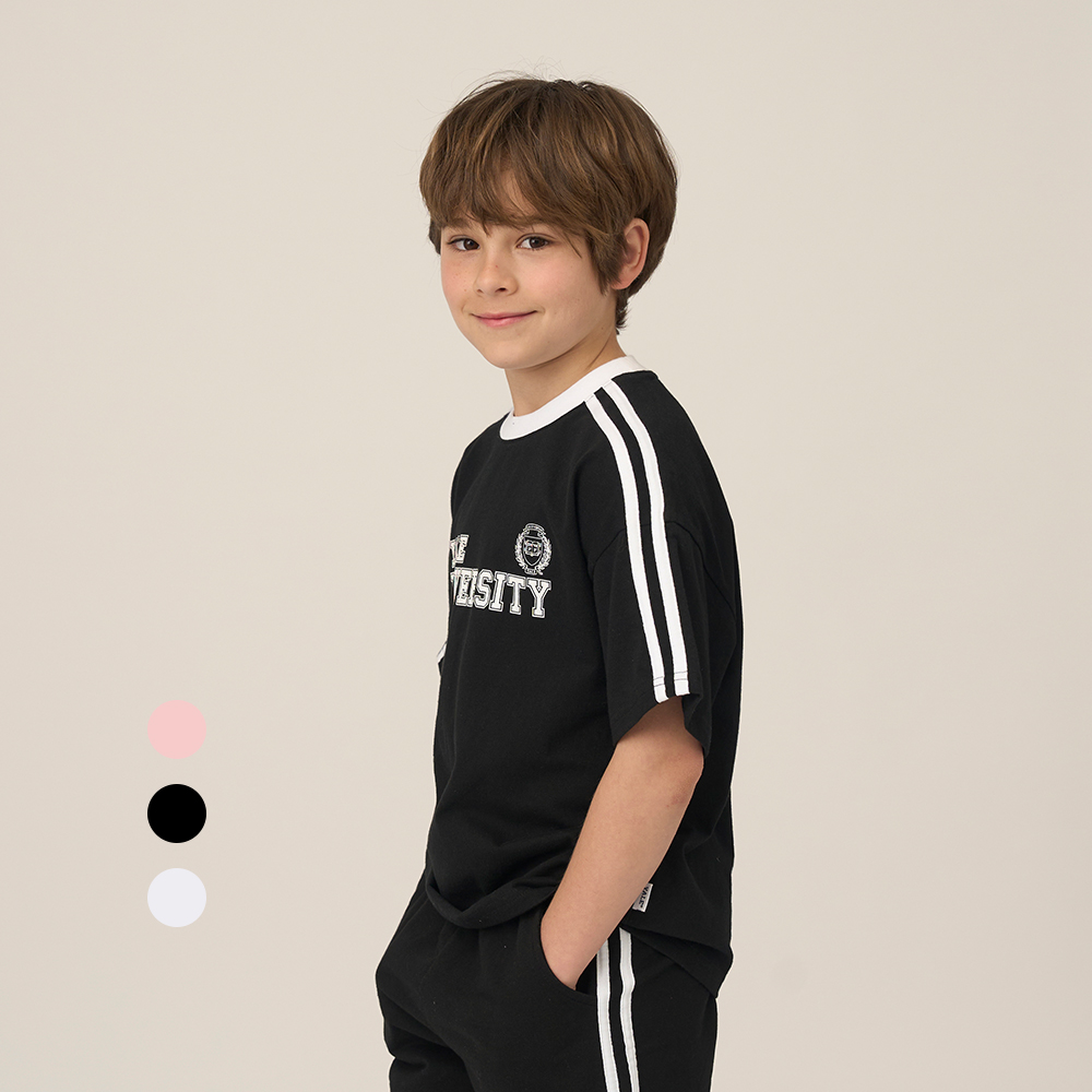 예일키즈 예일 라인 포인트 반팔 티셔츠 A5M018