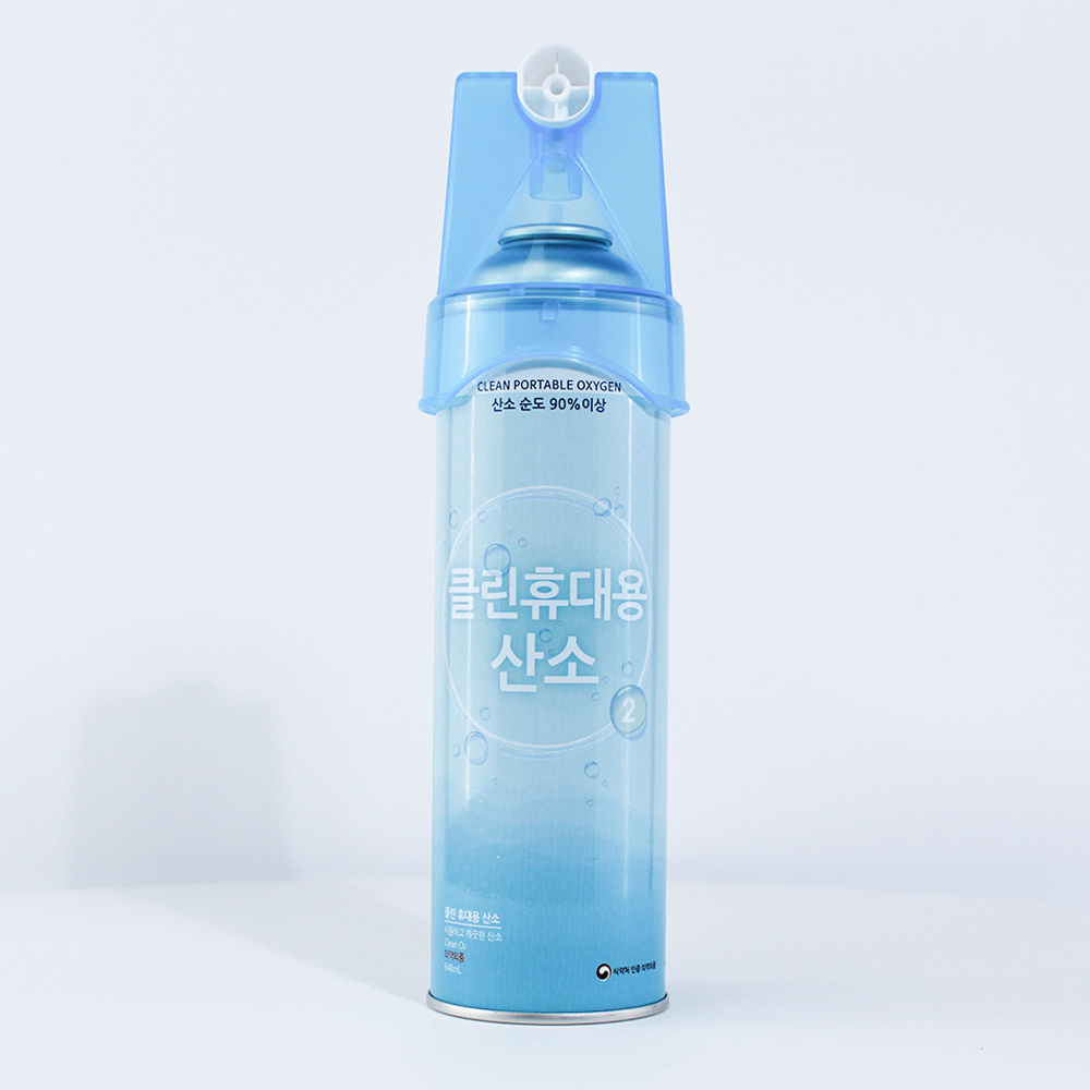 건강한디유 국산 산소캔 가정용 산소호흡기 응급 휴대용 클린산소 648ml 이미지 7