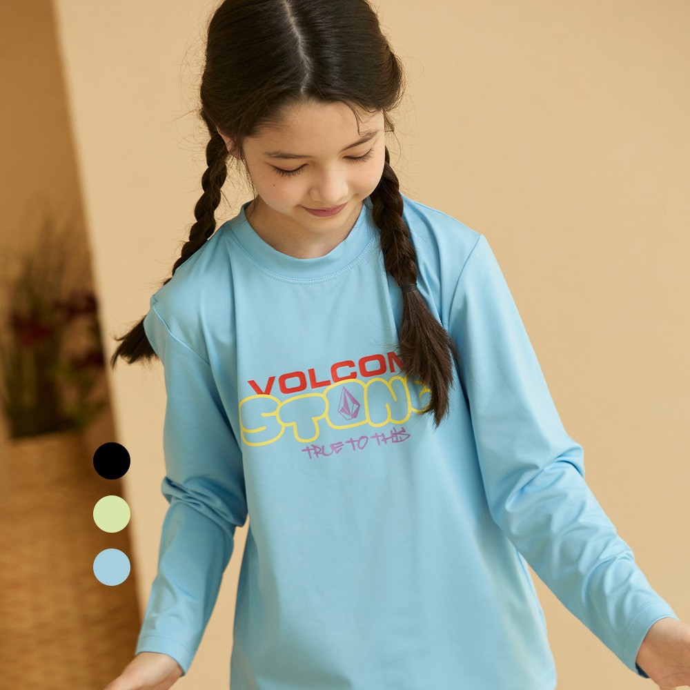 볼컴키즈 볼컴 드로잉 아쿠아 래쉬가드 티셔츠 D5M026 - 상품 이미지