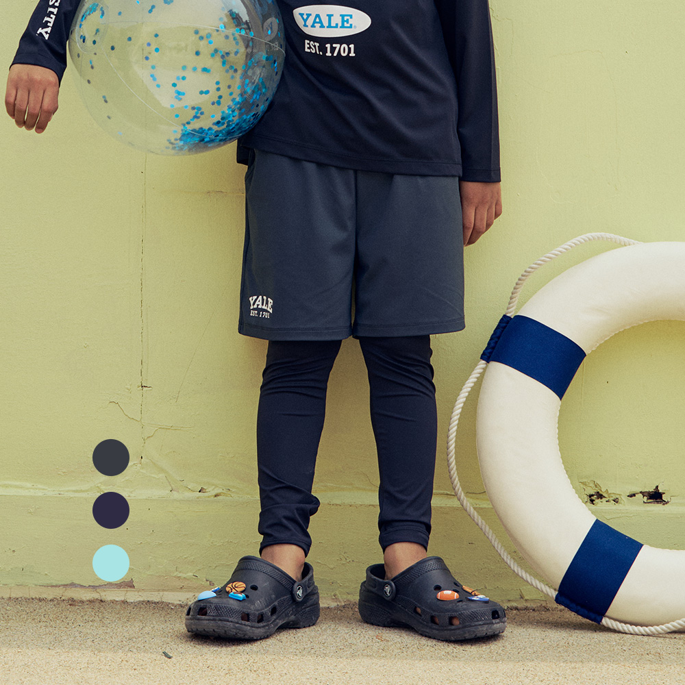 예일키즈 하프 팬츠 레이어드 워터 래쉬가드 레깅스 A5M043