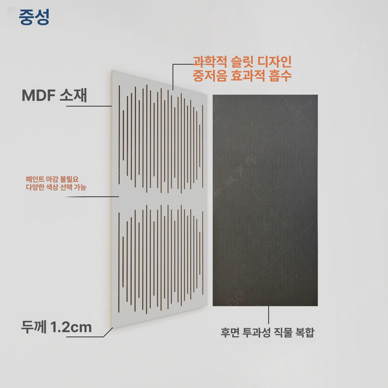 음향판 사운드확산판 룸튜닝 벽면 구멍 녹음실 흡음판 어쿠스틱 음향 방음 612 체리 B - 상세 이미지 3