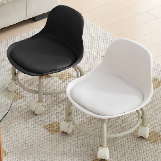 바퀴 의자 앉은뱅이 청소 앉은 작업 좌식 이동 바닥 무릎 보호 달린 앉는 등받이 편한