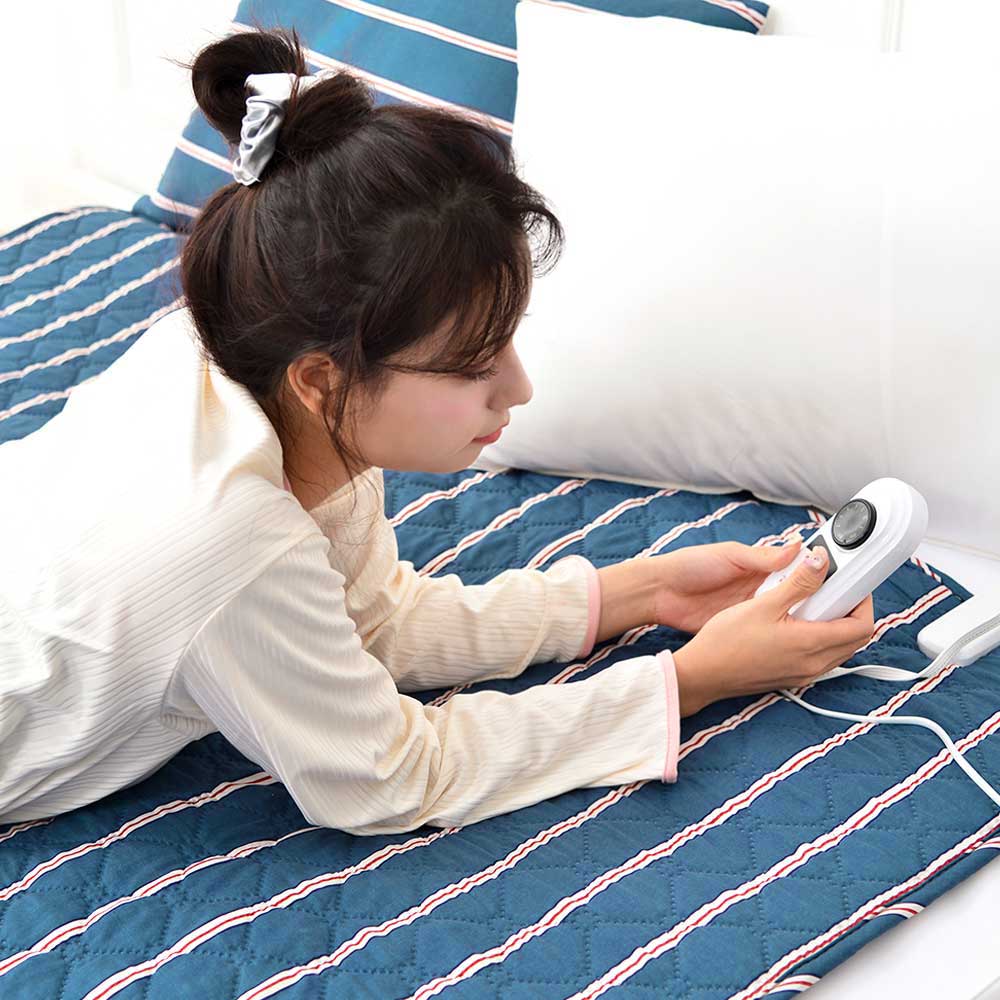 카본 탄소매트 캠핑 전기매트 2인용 전기 장판 1인용 스트라이프 싱글