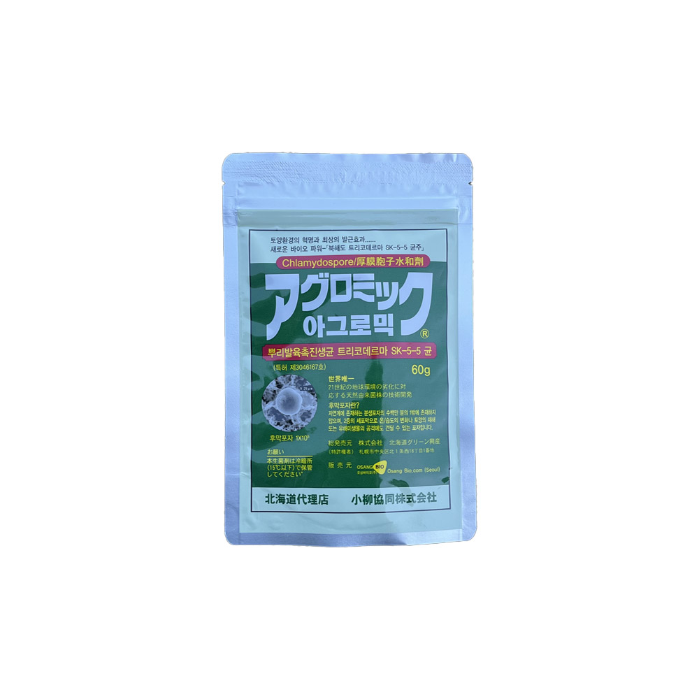 아그로믹 60g 트리코데르마 뿌리발육 향상 미생물 비료 영양제 토양개량 살균제 - 상품 이미지