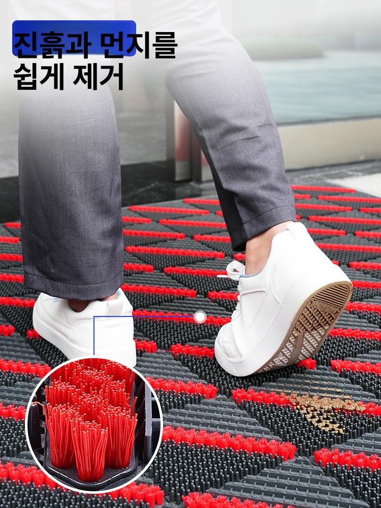 도어 매트 상점 가게 진흙 도어매트 미끄럼방지 대형 단일 헤어라인 헤어라인 B 60cmx90cm - 상세 이미지 2