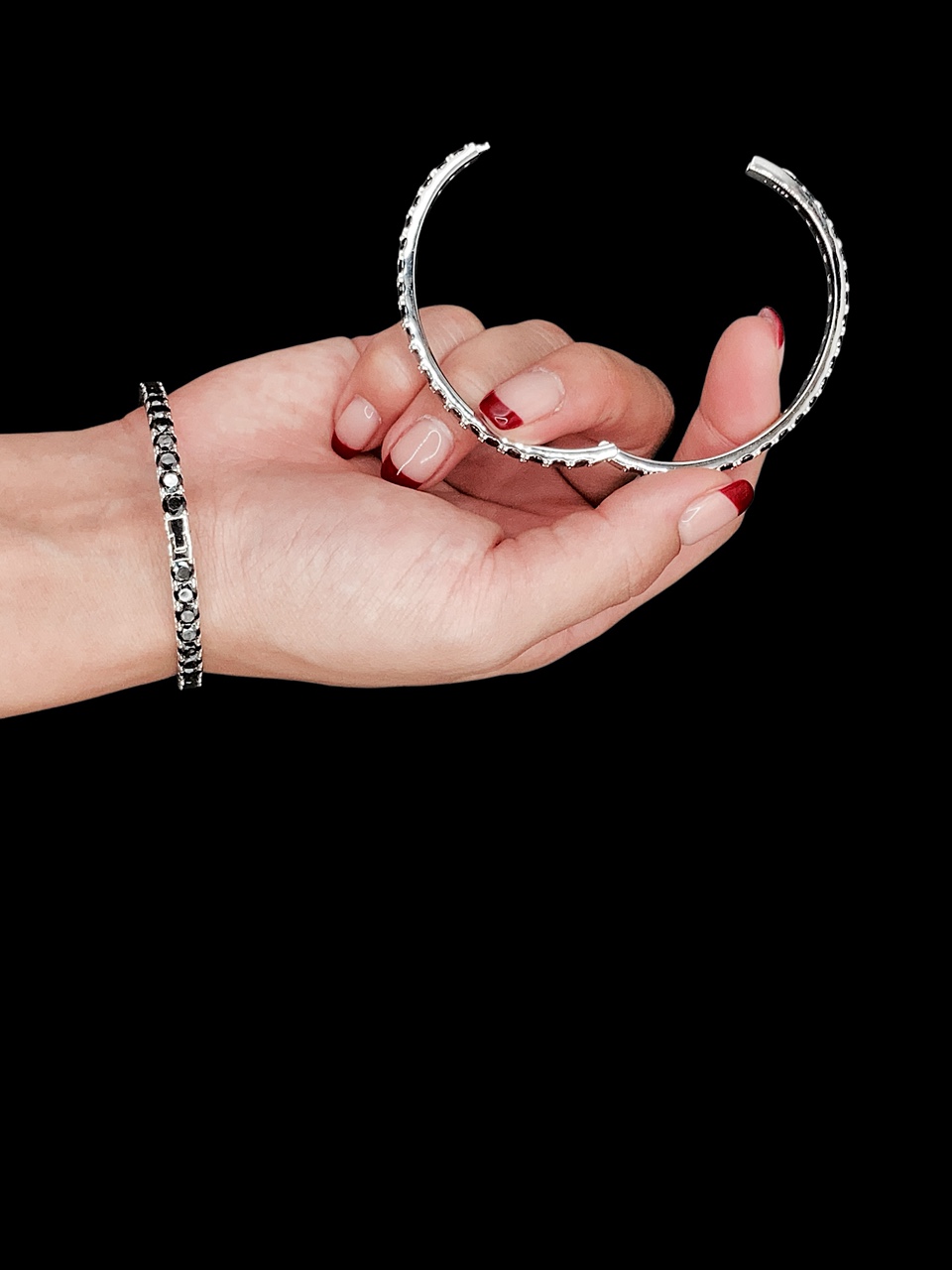 [Black Moissanite Tennis] 올블랙 모이사나이트 테니스 팔찌 S925 데시레아 이미지 6